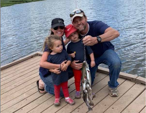 Justin Osmond in a vacation with his family.